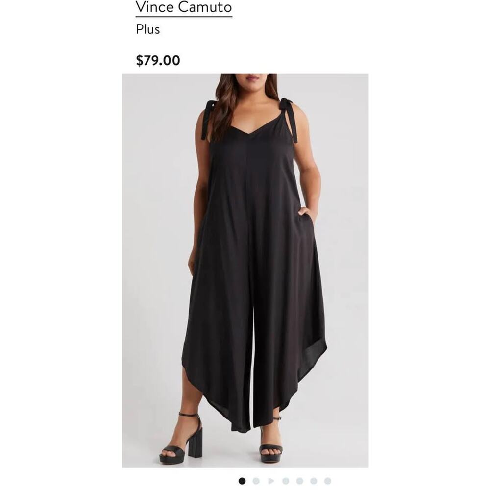 Sz XL - NEW Vince Camuto Tie Strap Wide Leg Jumpsuit‎